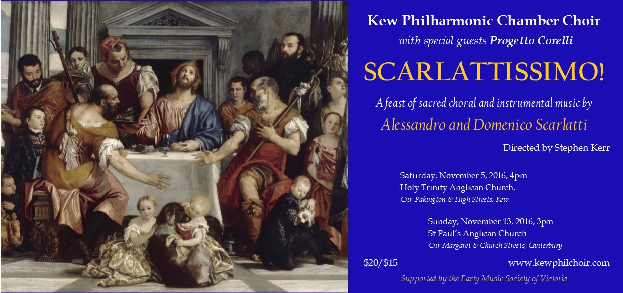 Kew Philharmonic Chamber Choir: Scarlatissimo!
flyer
